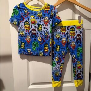 Minion-Themed Kids Bamboo Pajamas Set - size 2T NWT